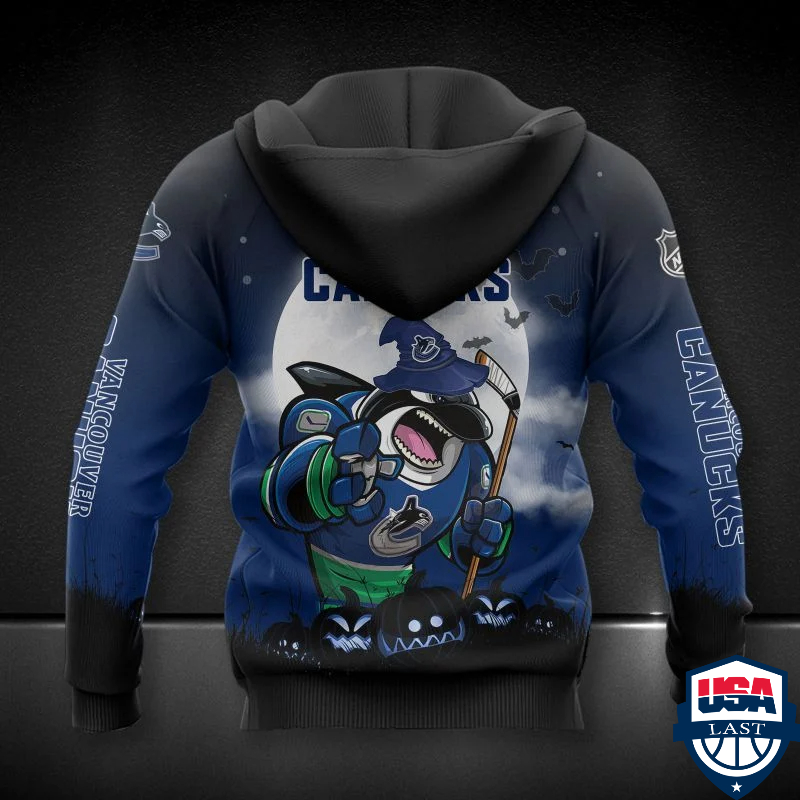 Vancouver Canucks Nhl Haloween All Over Printed Hoodie Vancouver Canucks Nhl Haloween All Over Printed Hoodie