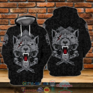 Viking Fenrir Wolf 3D Hoodie