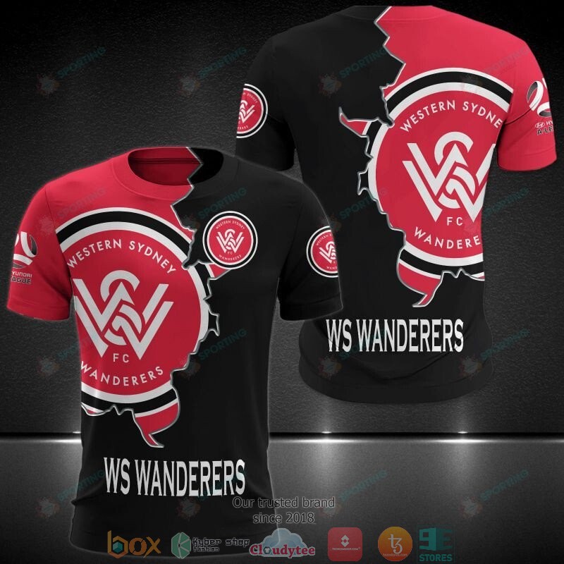 Western Sydney Wanderers Fc Black Red 3D Hoodie Western Sydney Wanderers Fc Black Red 3D Hoodie