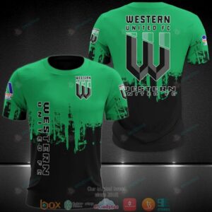 Western United Fc Green Black 3D Shirt