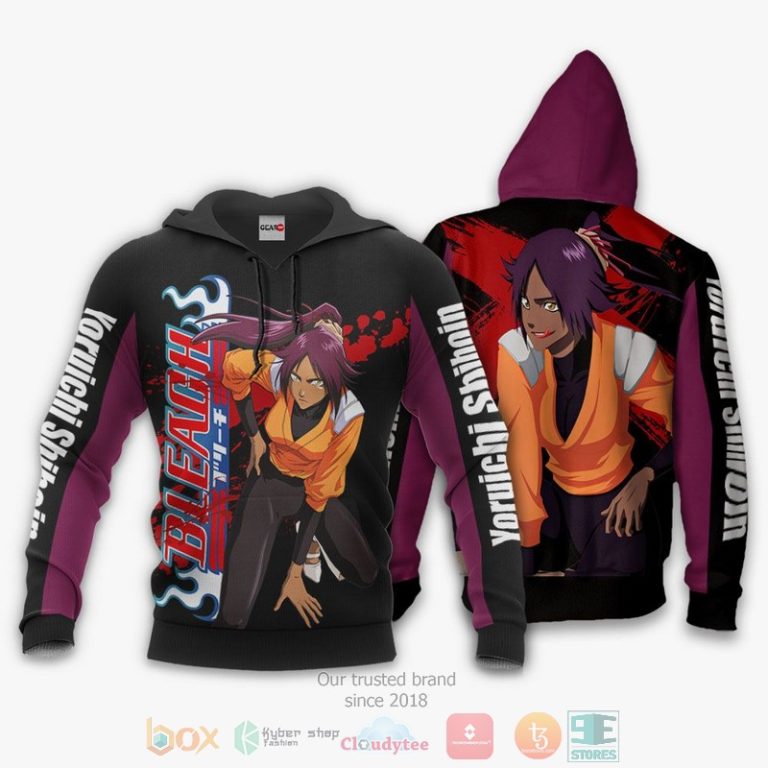 Yoruichi-Shihoin-Bleach-Anime-3D-Hoodie-Bomber-Jacket-3