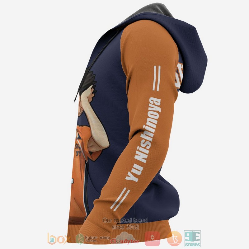 Yu Nishinoya Anime Karasuno Haikyuu 3D Hoodie Yu Nishinoya Anime Karasuno Haikyuu 3D Hoodie